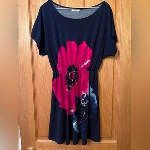 Floral mini dress or beach cover up